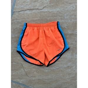 Nike DRI-FIT Women's Tempo Running Athletic Shorts Blue Orange SZ XS Run Jog Gym